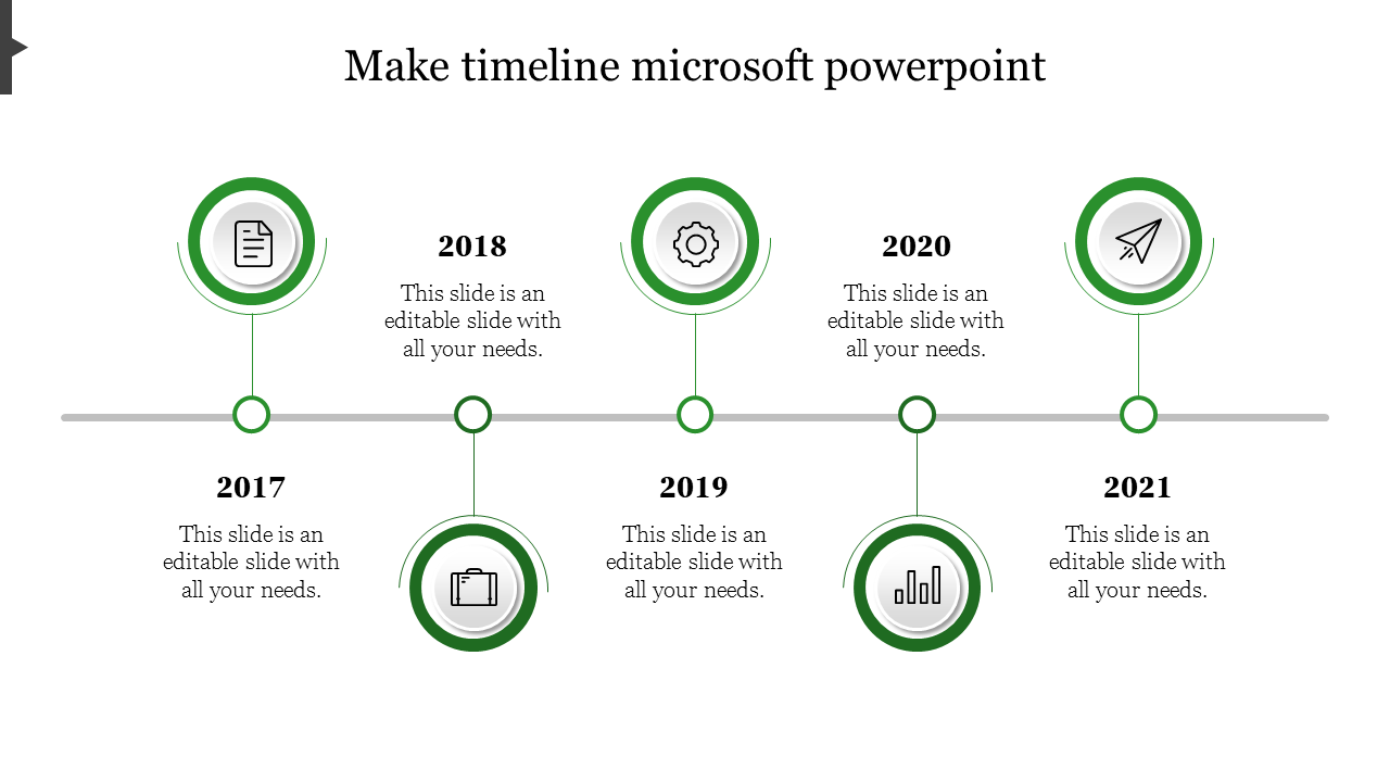 Free - Download our Premium Make Timeline Microsoft PowerPoint